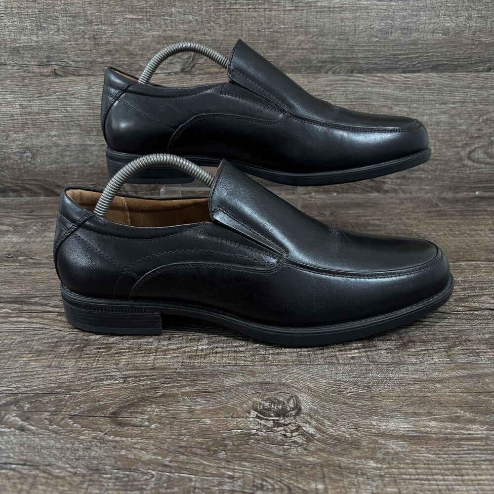 Florsheim Midtown Moc Toe Loafer Men's 9 D Black Slip On Dress Square Toe Shoes
